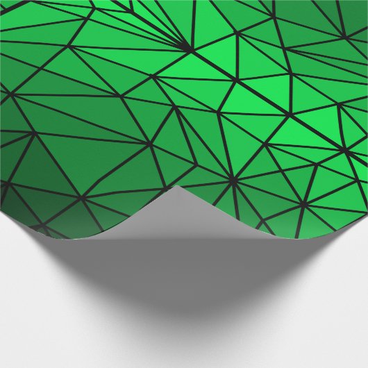 Glas in lood patroon 01.Green.Black Line BG Cadeaupapier (Hoek)