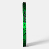 Glas in lood patroon 01.Green.Black Line BG Case-Mate iPhone Case (Achterkant / Links)