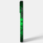 Glas in lood patroon 01.Green.Black Line BG Case-Mate iPhone Case (Achterkant / Links)