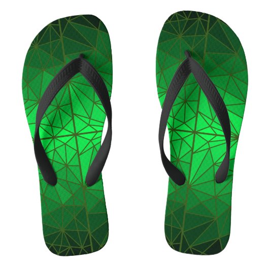 Glas in lood patroon 01.Green.DGreen Line BG Teenslippers (Voetbed)