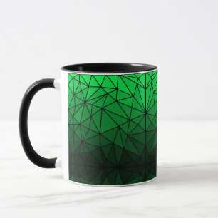 Glas in lood patroon 02.Green.Black Line BG Mok