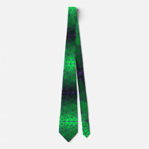 Glas in lood patroon 02.Green.Dpurple Line BG Stropdas
