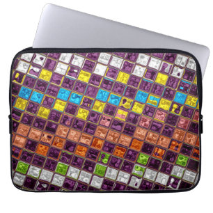 Glas-in-lood Patroon #8 Laptop Sleeve