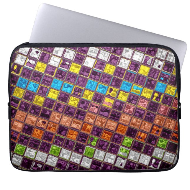 Glas-in-lood Patroon #8 Laptop Sleeve (Voorkant)