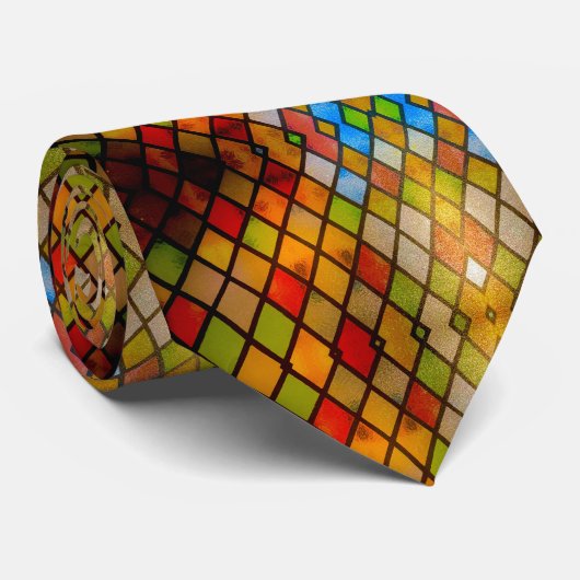 Glas-in-lood Patroon Kerkdas Stropdas (Opgerold)