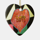 Glas in lood Patroon LOVE Leaf Heart Ornament (Rechts)