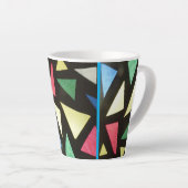 Glas in lood Patrooncust. Blauwe latte Mok (Rechterhoek)