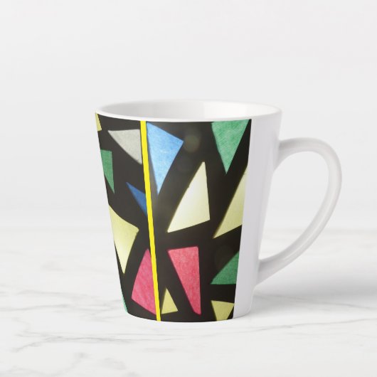 Glas in lood Patrooncust. Gele latte Mok (Rechts)