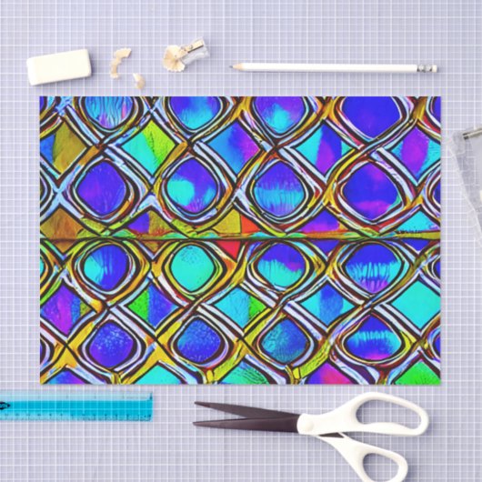 Glas in lood patrooneffect loskoppeling tissuepapier (Craft)