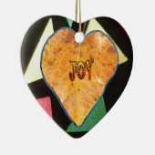 Glas in lood Pattern JOY Leaf Heart Ornament (Rechts)