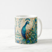 Glas-in-lood Pauw Koffiemok (Voorkant rechts)