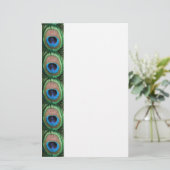 Glas in lood Peacock Briefpapier (Staand voorkant)