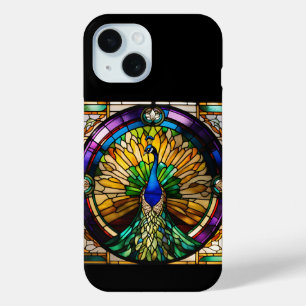 Glas in lood Peacock iPhone 15 Case