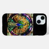 Glas in lood Peacock Case-Mate iPhone Case (Achterkant (horizontaal))