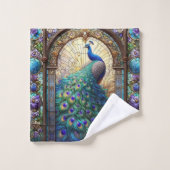 Glas in lood Peacock handdoeken: luxe badhanddoeke Bad Handdoek (Wasdoekje)