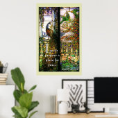 Glas in lood Peacock Heavenly Place for You Poster (Thuiskantoor)