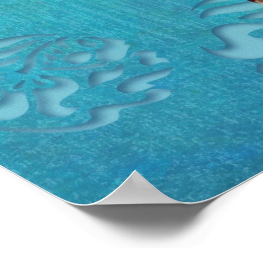 Glas in lood Peacock Poster (Hoek)