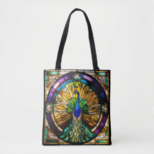 Glas in lood Peacock Tote Bag