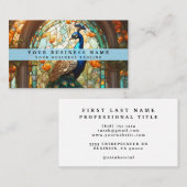 Glas in lood Peacock Visitekaartjes (Voorkant / Achterkant)