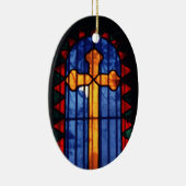 Glas in lood Pere Lachaise van het Heilige Kruis, Keramisch Ornament (Rechts)