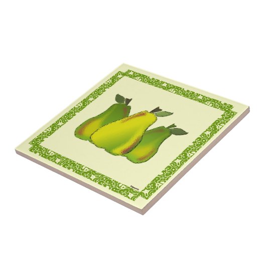 Glas in lood peren tegeltje (Zijkant)