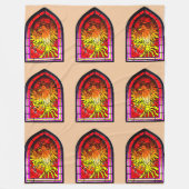 Glas in lood Phoenix Fleece Deken (Voorkant)