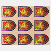 Glas in lood Phoenix Fleece Deken (Voorkant (Horizontaal))