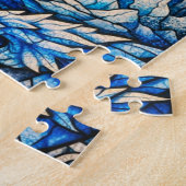 Glas-in-lood Phoenix Ijsdraak Puzzel (Zijkant)