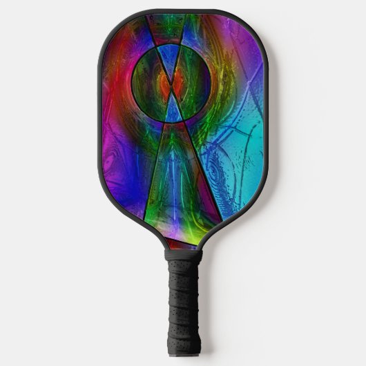 Glas in lood pickleball paddle (Voorkant)