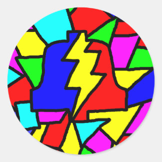 GLAS IN LOOD PLA RONDE STICKER