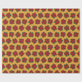 Glas-in-lood poinsettia cadeaupapier