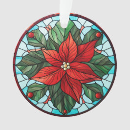 Glas in lood Poinsettia-Ornament Ornament