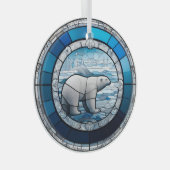 Glas in lood Polar Beer Glas Ornament (Voorkant Rechts)