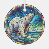 Glas in lood Polar Beer Ornament (Voorkant)
