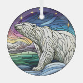 Glas in lood Polar Beer Ornament (Voorkant)