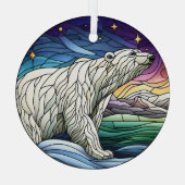 Glas in lood Polar Beer Ornament (Achterkant)