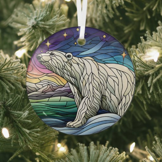 Glas in lood Polar Beer Ornament (Insitu)