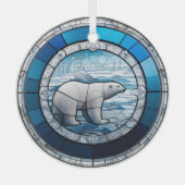 Glas in lood Polar Beer Ornament (Voorkant)