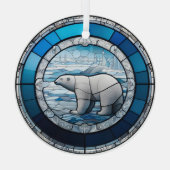 Glas in lood Polar Beer Ornament (Achterkant)