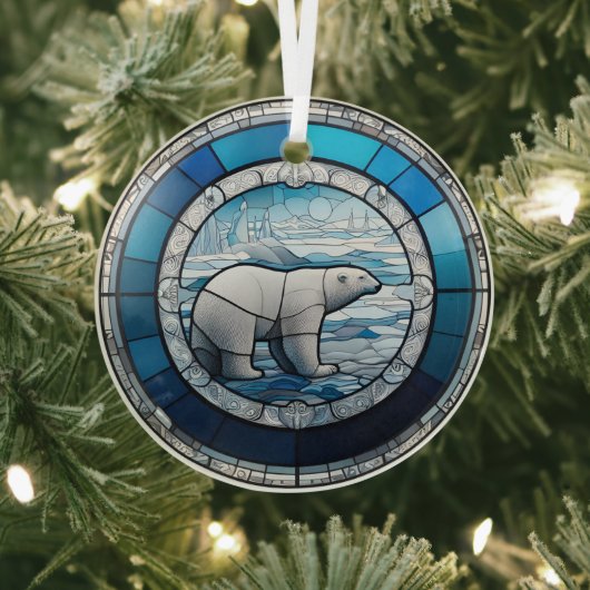 Glas in lood Polar Beer Ornament (Insitu)