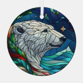 Glas in lood Polar Beer Ornament (Achterkant)