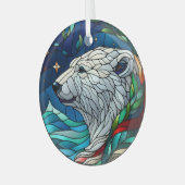 Glas in lood Polar Beer Ornament (Voorkant links)