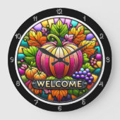 Glas in lood pompoen grote klok (Voorkant)