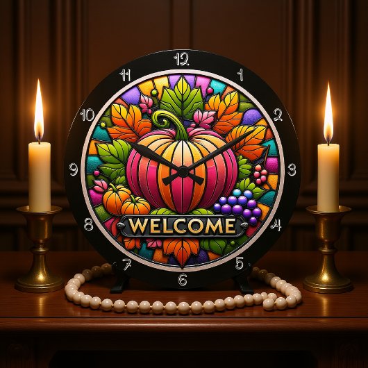 Glas in lood pompoen grote klok