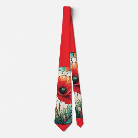 Glas in lood Poppy Stropdas (Voorkant)