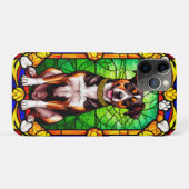 Glas-in-lood portret van een hond Case-Mate iPhone case (Achterkant (horizontaal))