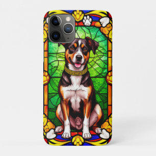 Glas-in-lood portret van een hond Case-Mate iPhone case