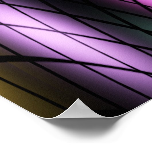 Glas in lood Poster afdrukken (Hoek)