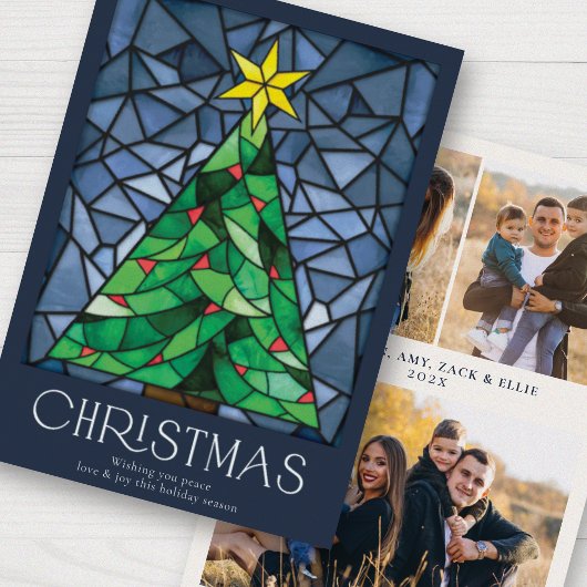  Glas in lood Prettige feestdagen Kaart