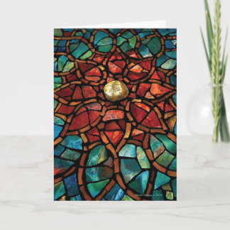 Glas in lood Prettige feestdagen Kaart Mosaic